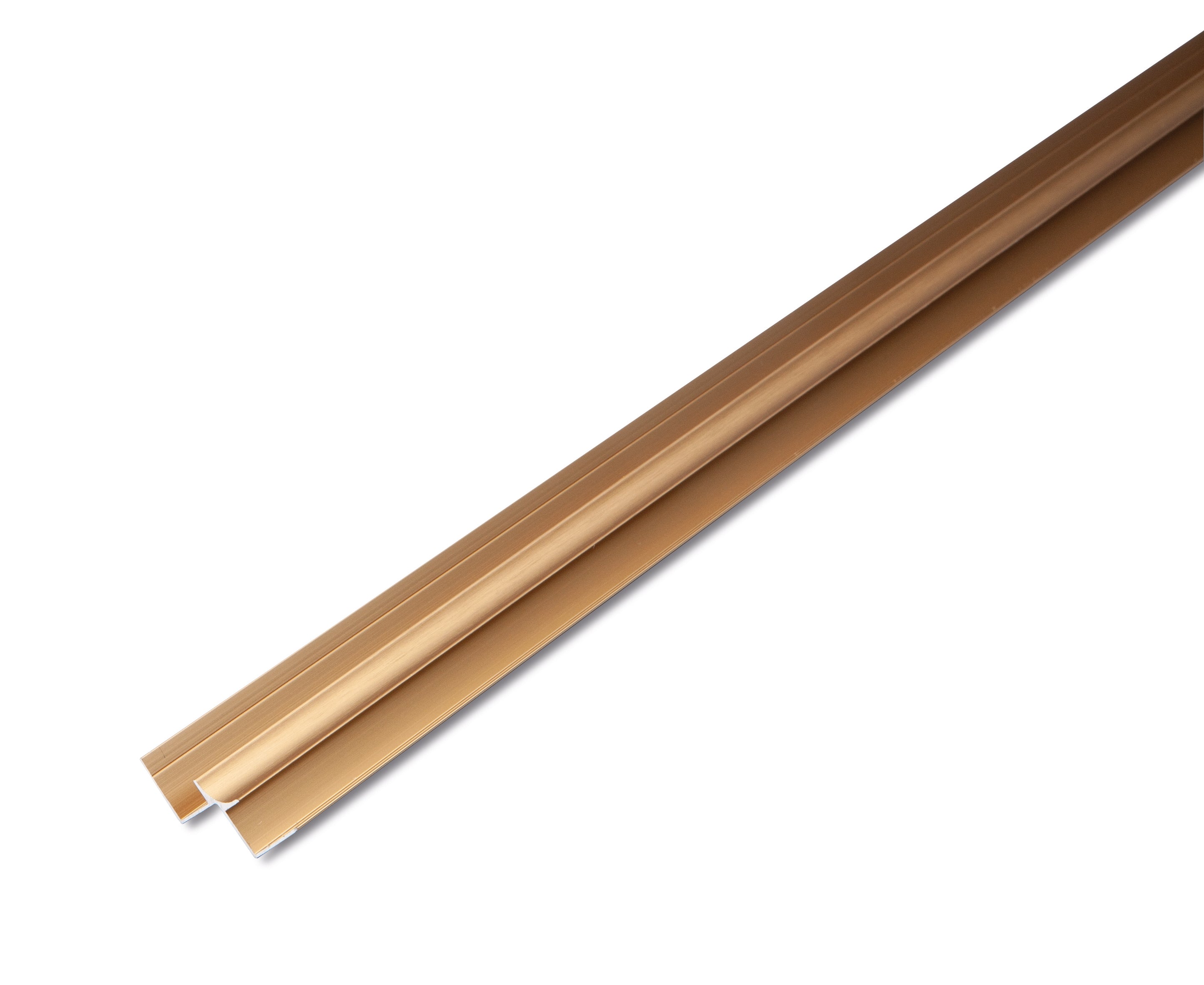 Neptune Aluminium Internal Corner (for 10mm panels) Brushed Gold2.4m