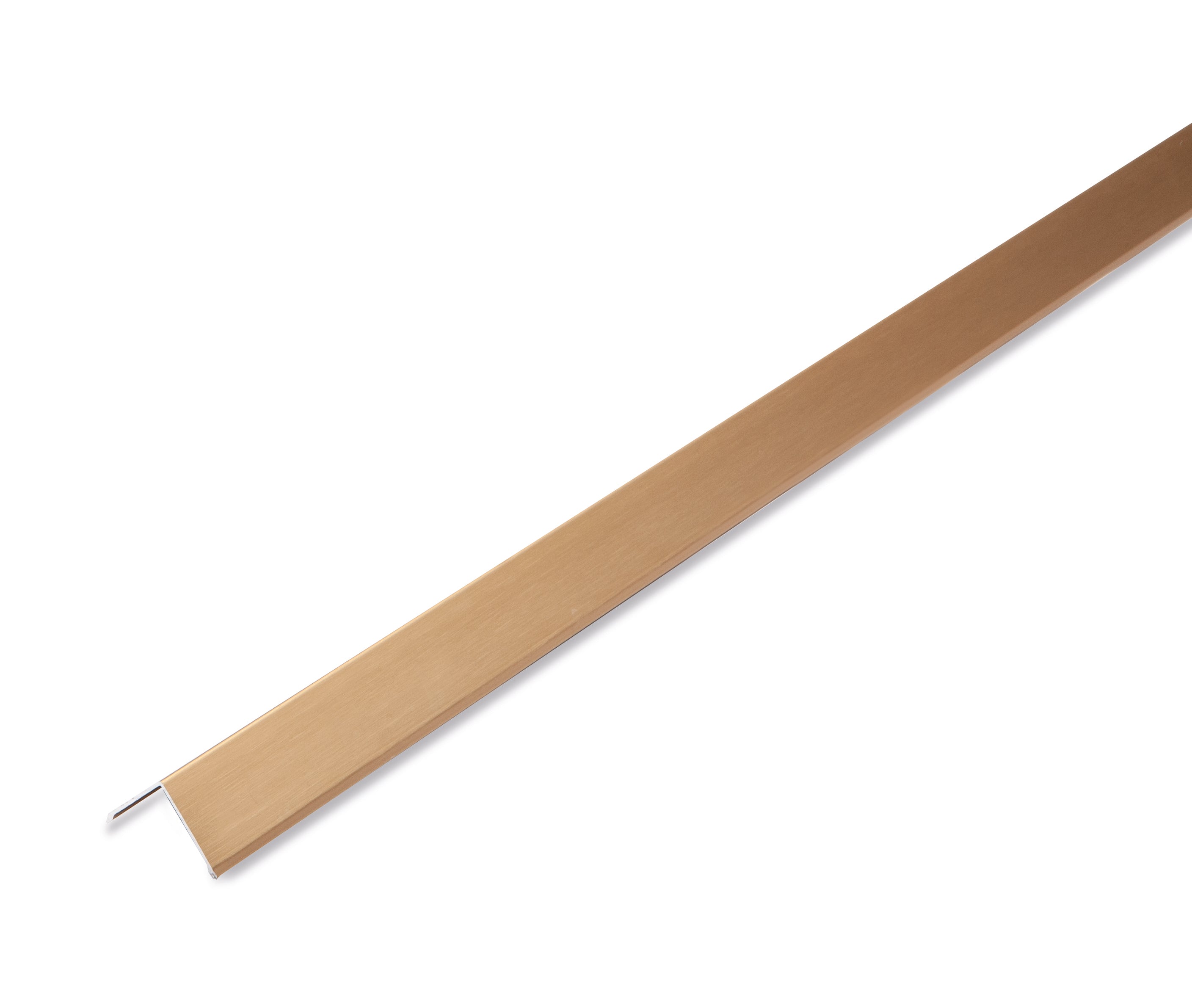 Neptune Aluminium Right Angle Trim (for 10mm panels) Brushed Gold 2.4m