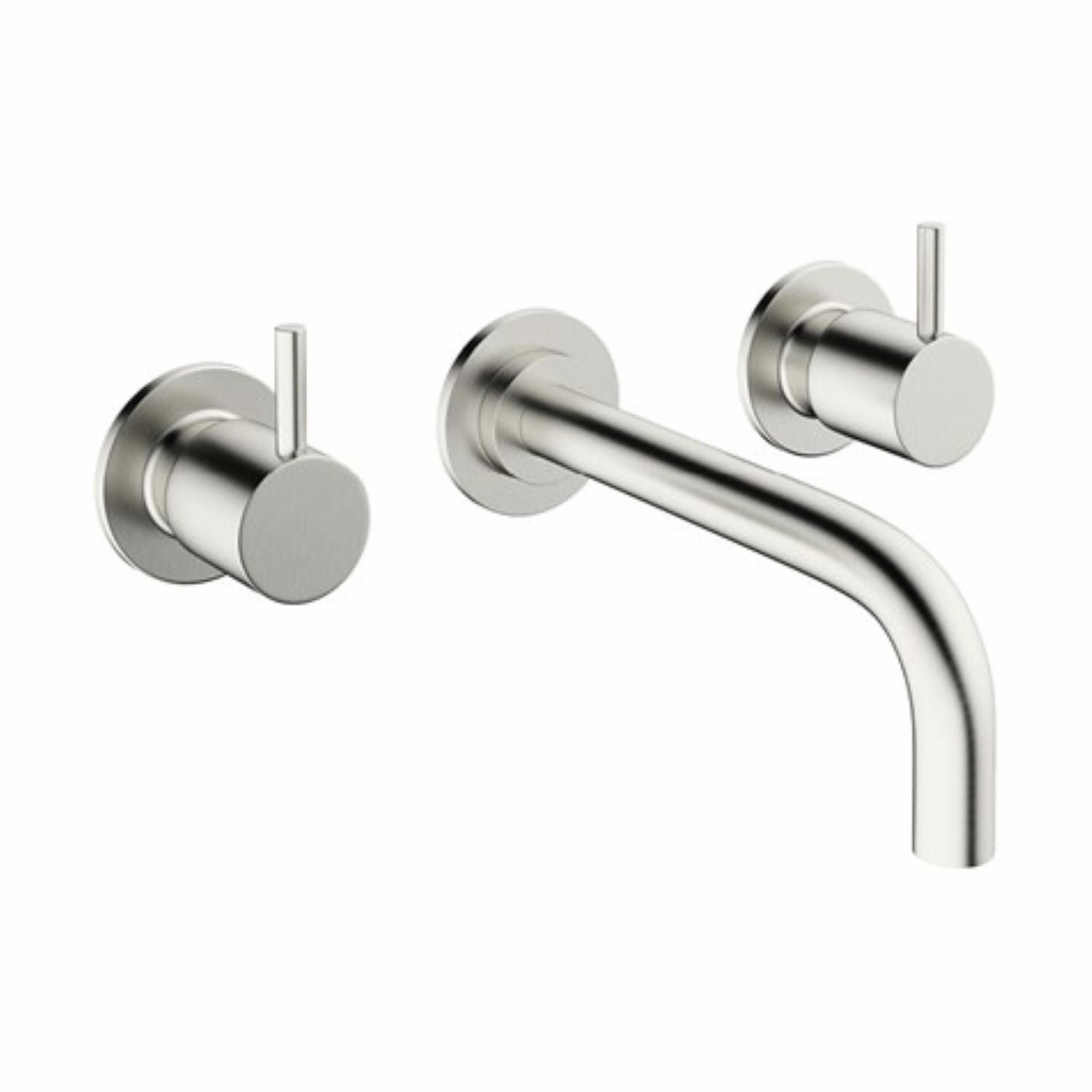 Crosswater MPRO Wall Mounted 3TH Basin Mixer Brushed Steel PRO130WNV_V2