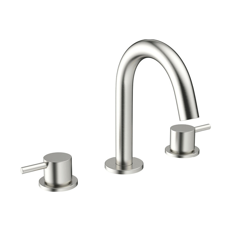 Crosswater MPRO 3TH Basin Mixer Brushed Steel