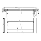 Hansgrohe Towel Rack with Rail Chrome