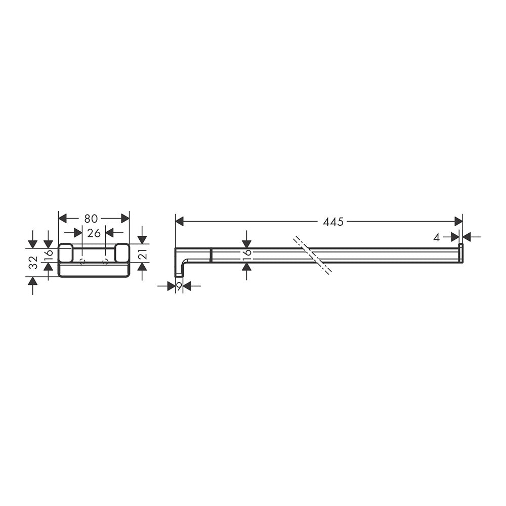 Hansgrohe Towel Holder Twin Chrome