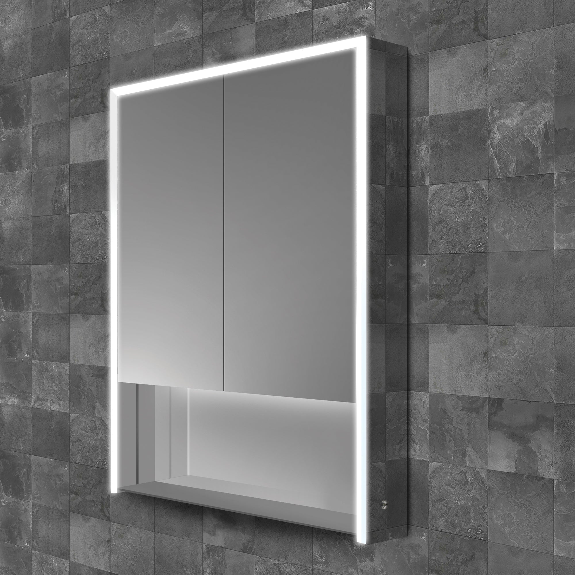 HiB Verve Double Door LED Illumited Mirror Cabinet 900mm x 600mm 52800