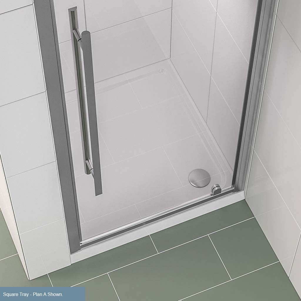 Eastbrook Vantage Plan A 900mm x 900mm Square Shower Tray - White 48.1007