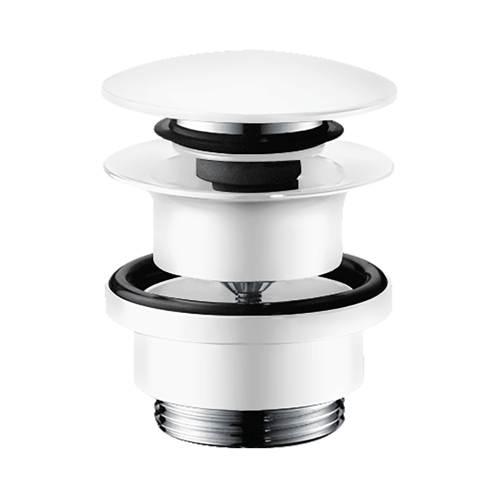 hansgrohe Waste set push-open for basin and bidet mixers, Matt White