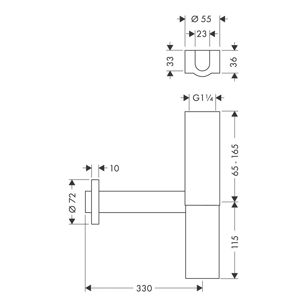 hansgrohe Bottle trap Flowstar, Chrome