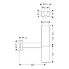 hansgrohe Bottle trap Flowstar, Chrome