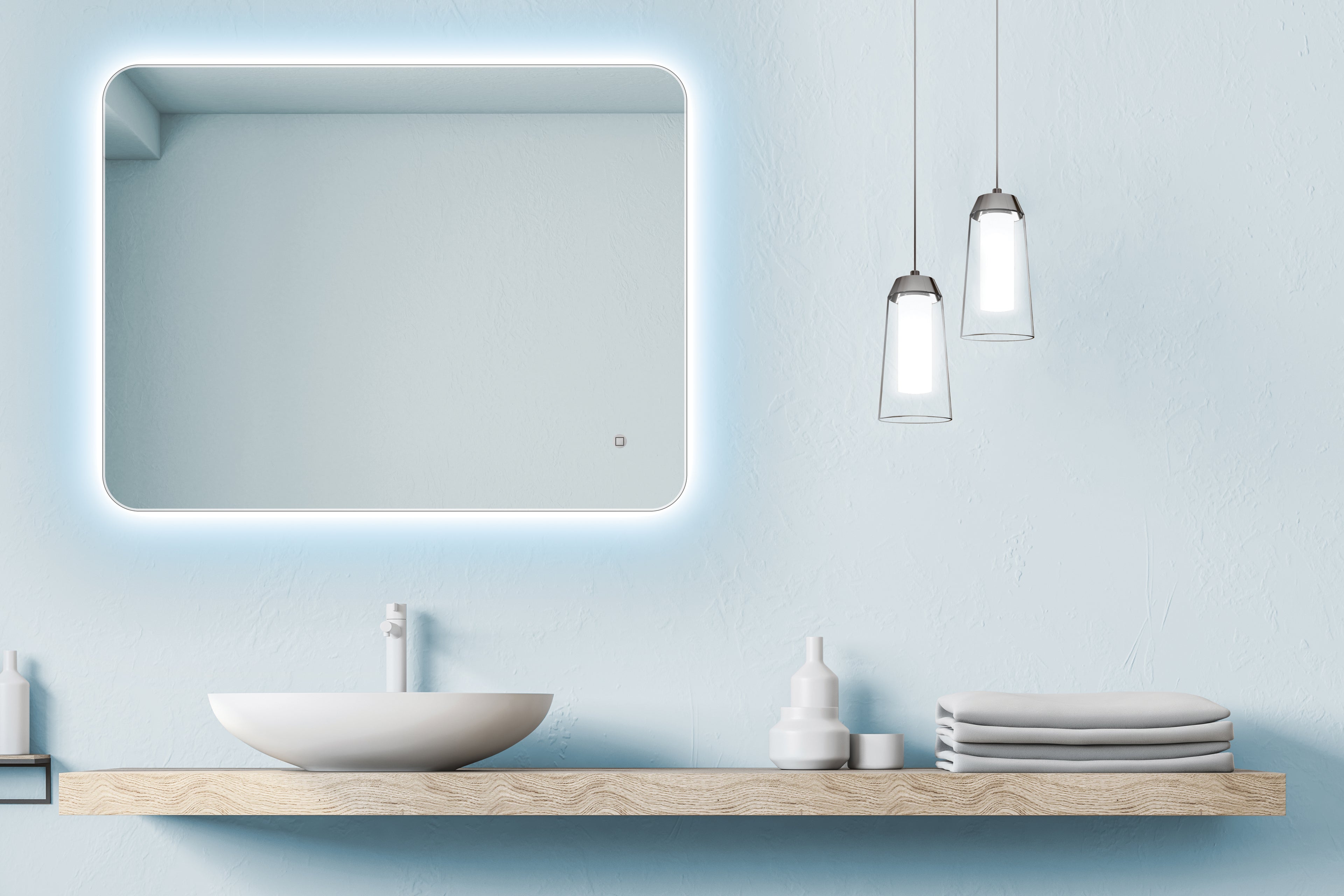 HiB Ambience Steam free Mirror with LED Colour Temperature Changing 600 X 1200 mm
