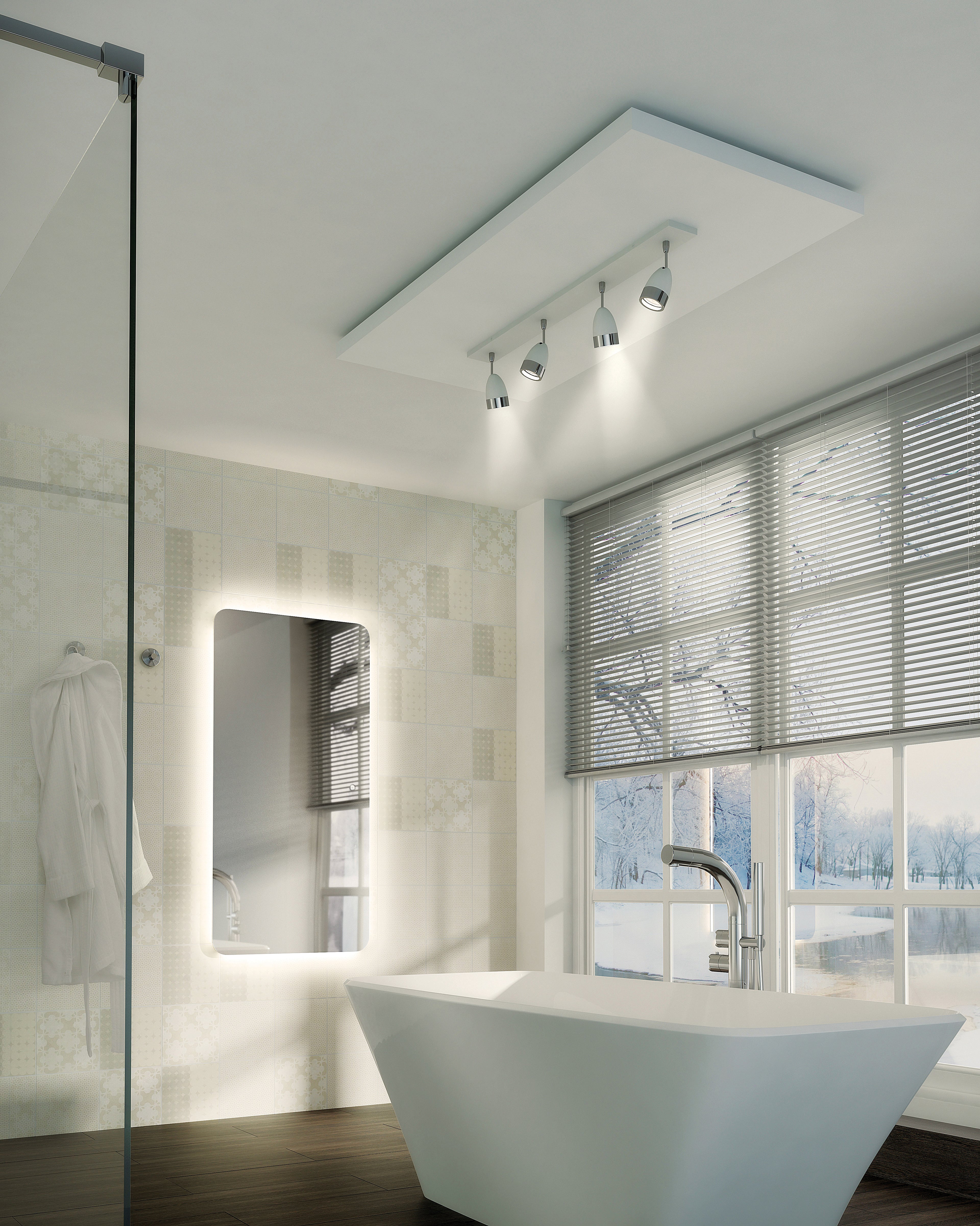 HiB Ambience Steam free Mirror with LED Colour Temperature Changing 600 X 1200 mm