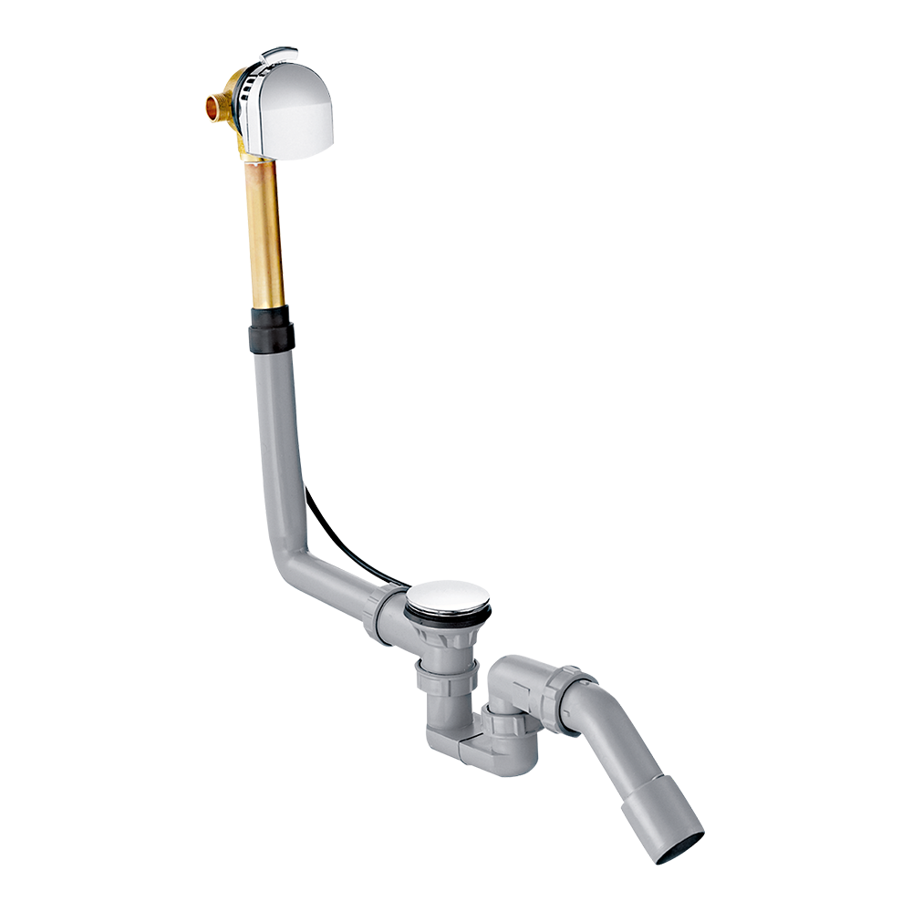 hansgrohe Exafill Complete set bath filler, waste and overflow set for standard bath tubs, Chrome