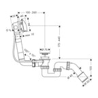 hansgrohe Exafill Complete set bath filler, waste and overflow set for standard bath tubs, Chrome