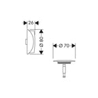 hansgrohe Flexaplus Finish set waste and overflow set, Chrome