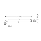 hansgrohe Flexible Connection Tube 80 cm