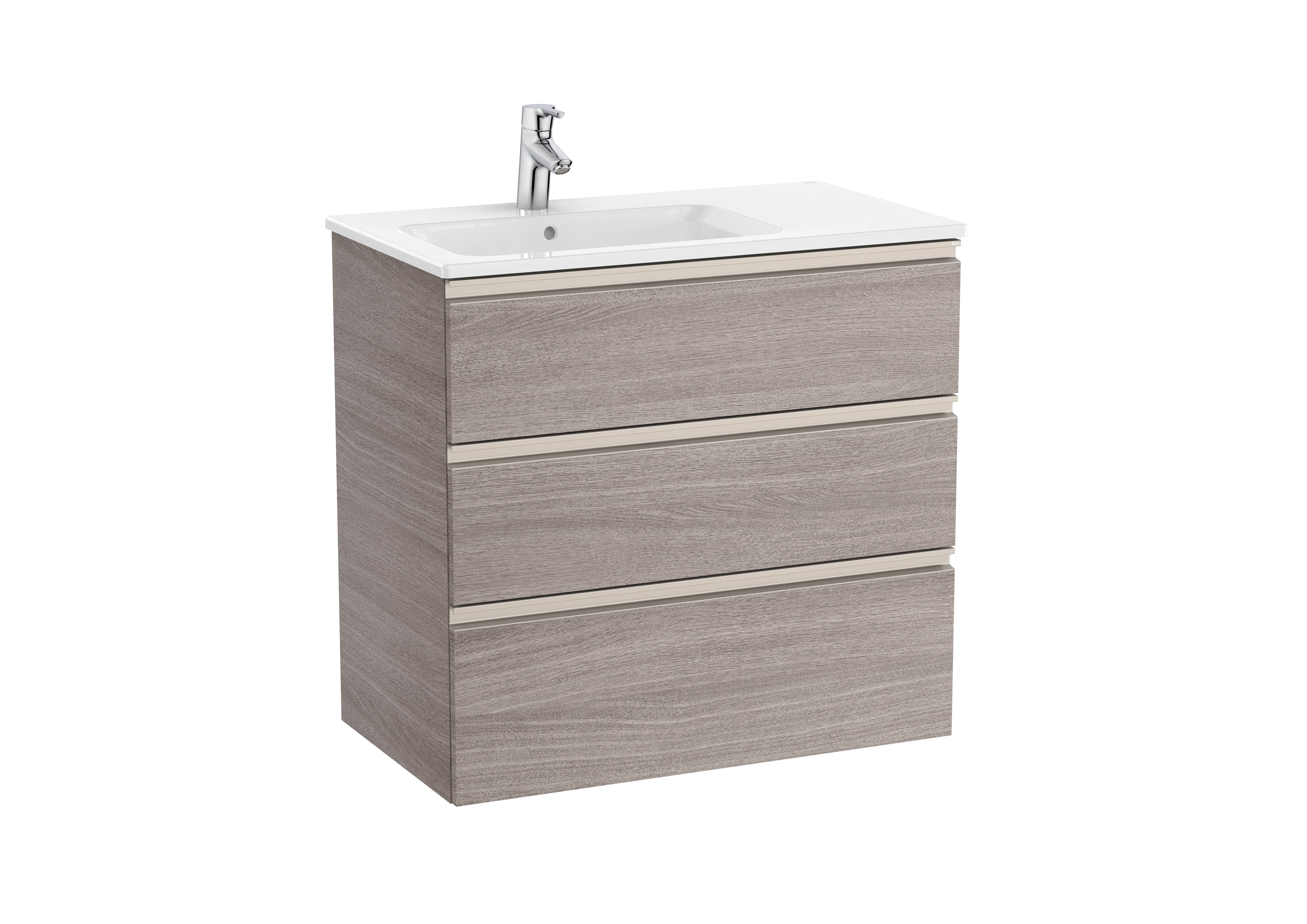Roca The Gap Unik Vanity Unit 3 Drawer Left Hand 800mm City