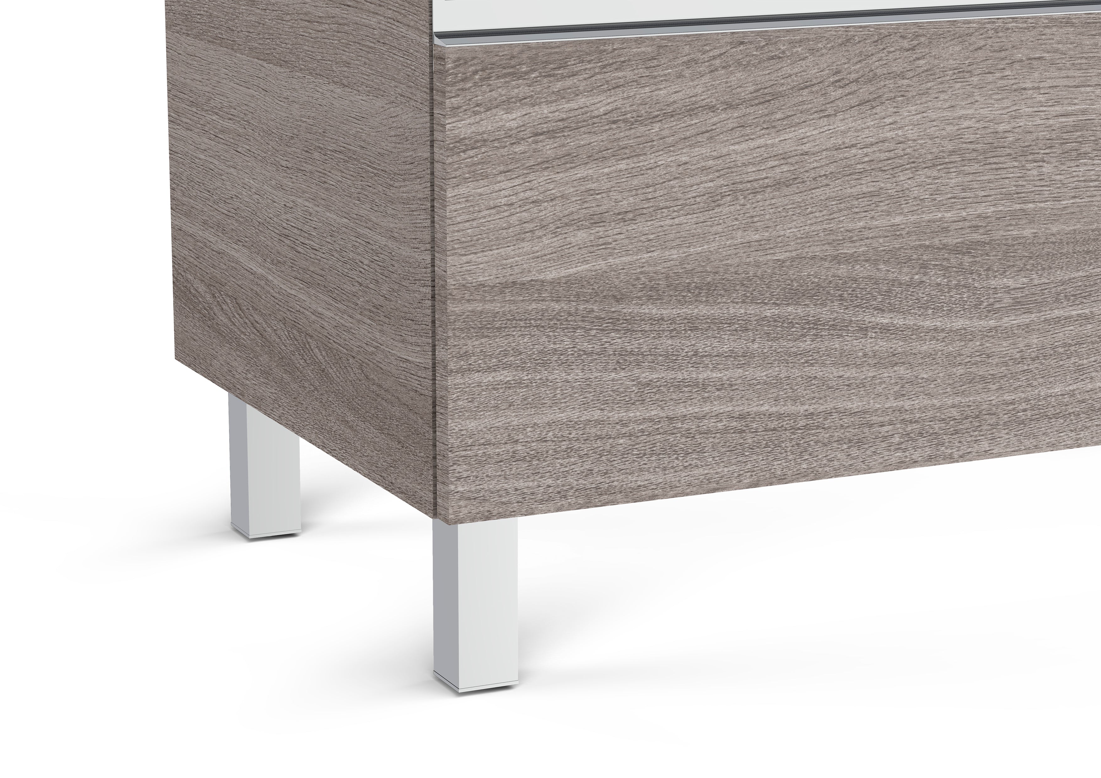Roca The Gap Set of 4 Feet 110mm Aluminium Finish