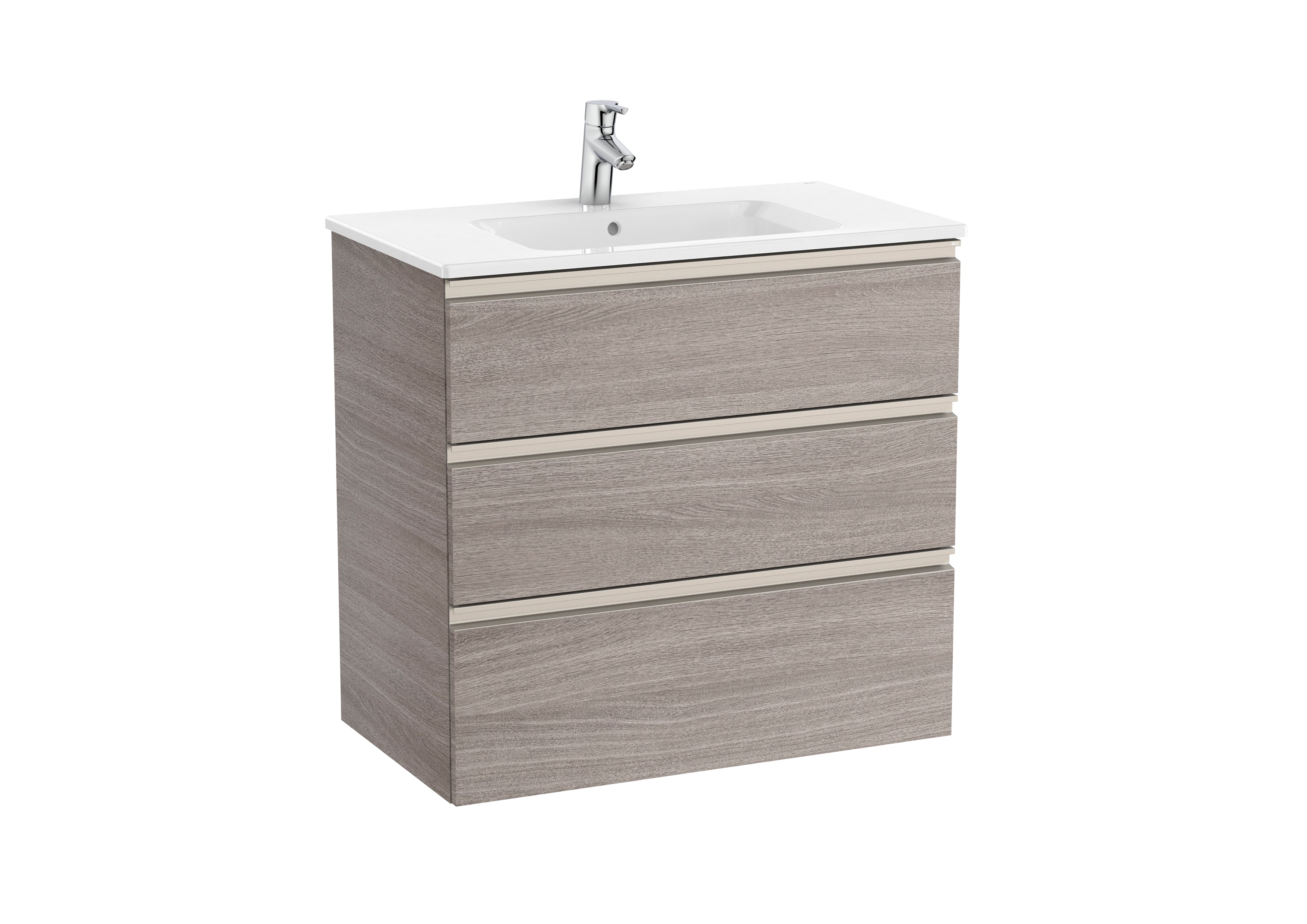 Roca The Gap Unik Vanity Unit 3 Drawer 800mm City