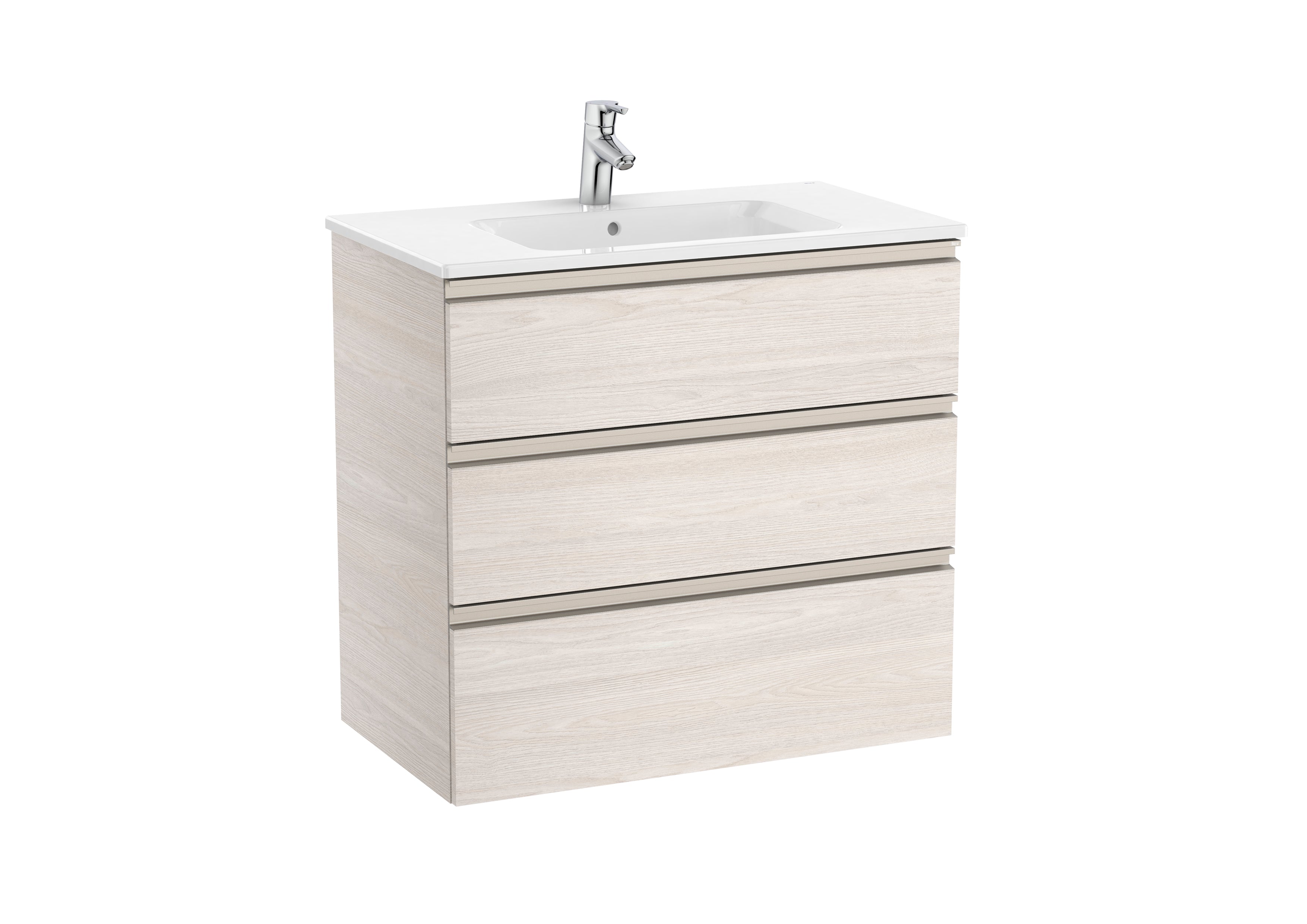 Roca The Gap Unik Vanity Unit 3 Drawer 800mm Textured