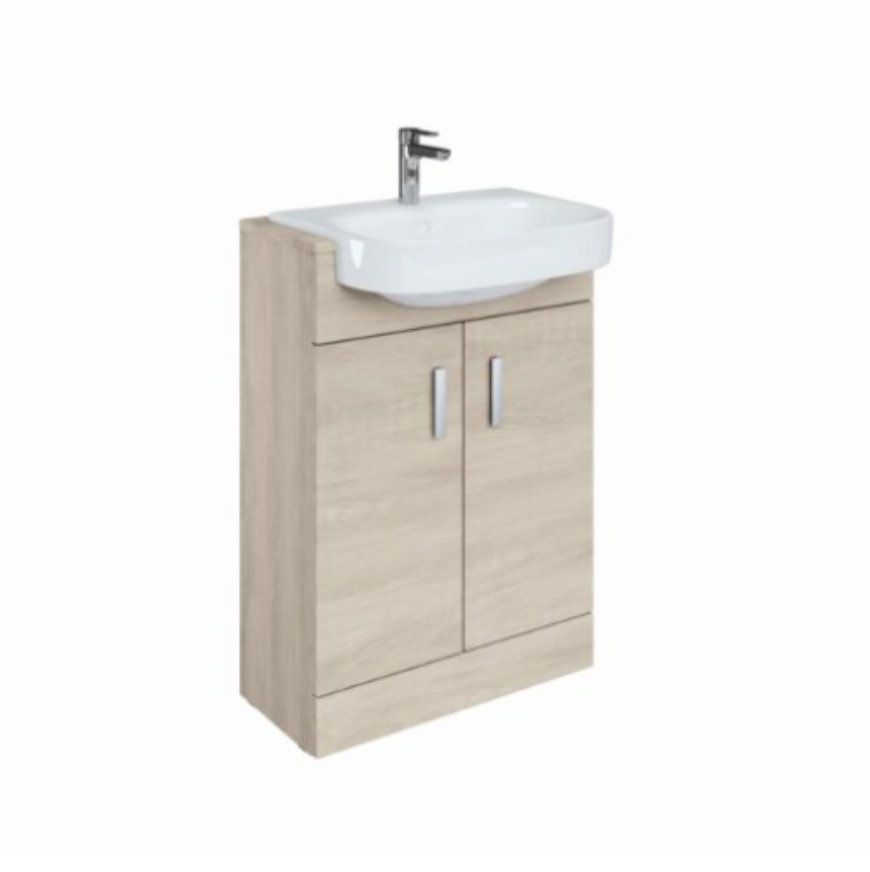 Roca Victoria Maxi Back-to-wall Washbasin Unit for the Gap 600mm - Rural Oak