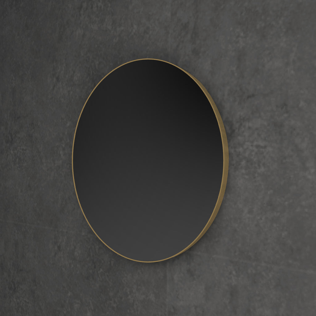 HiB Trim Round 60 Brushed Brass Frame Mirror