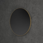 HiB Trim Round 60 Brushed Brass Frame Mirror