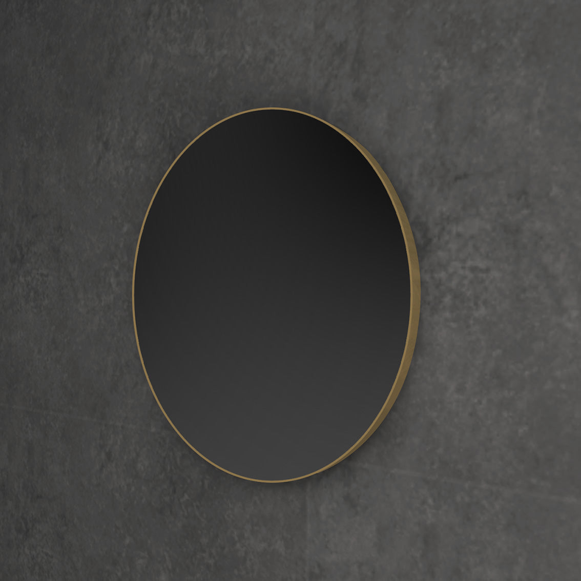 HiB Trim Round 60 Brushed Brass Frame Mirror