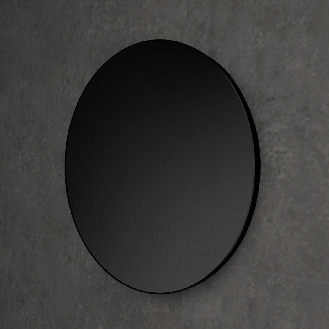 HiB Trim Round 80 Black Frame Mirror