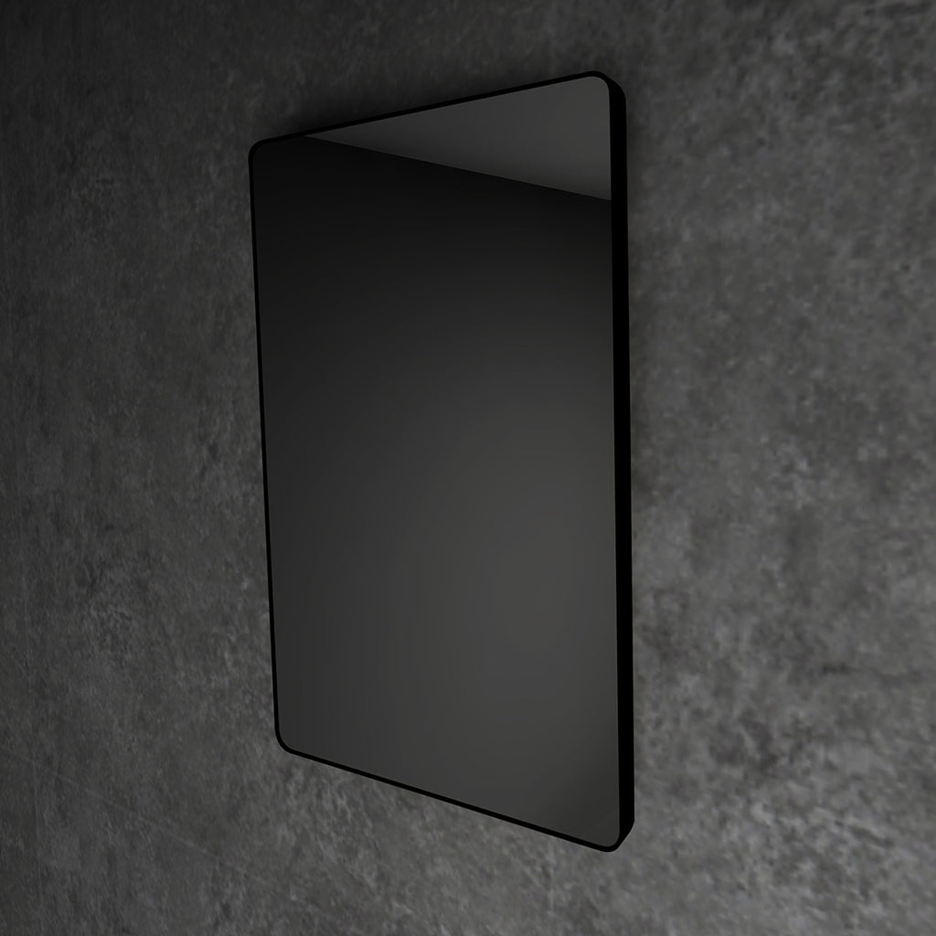 HiB Trim Curve 50 Black Frame Mirror