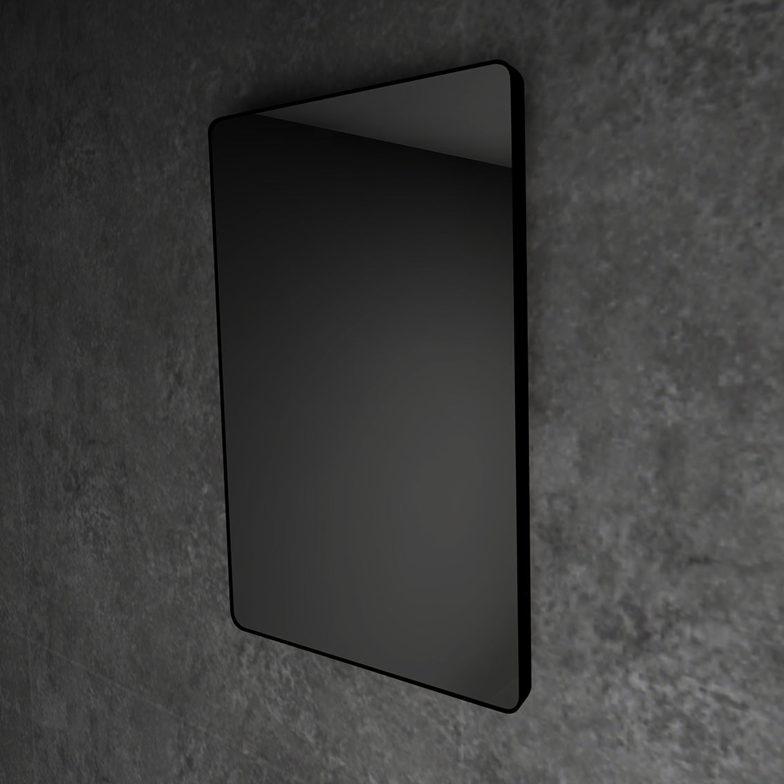 HiB Trim Curve 50 Black Frame Mirror