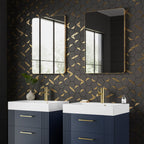 HiB Trim Curve 40 Brushed Brass Frame Mirror
