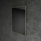 HiB Trim Curve 50 Brushed Brass Frame Mirror