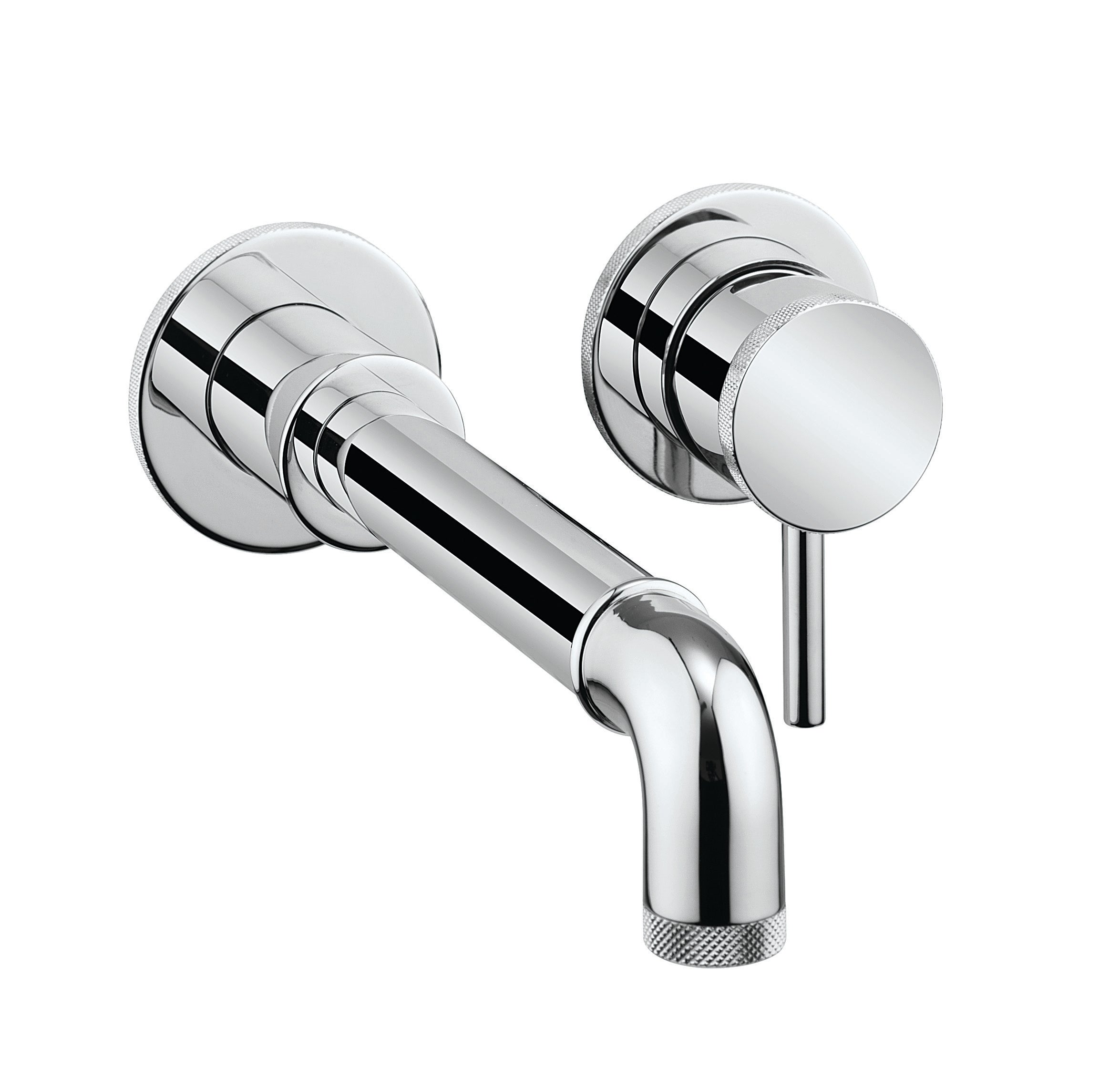 Crosswater MPairO Industrial 2 Hole Wall Mounted Basin Set Chrome