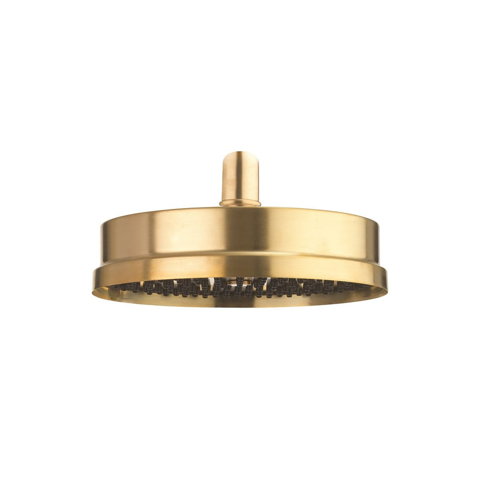 Crosswater MPRO Industrial 8in Easy Clean Shower Head Brushed Brass Unlacquered PRI08UB_EC
