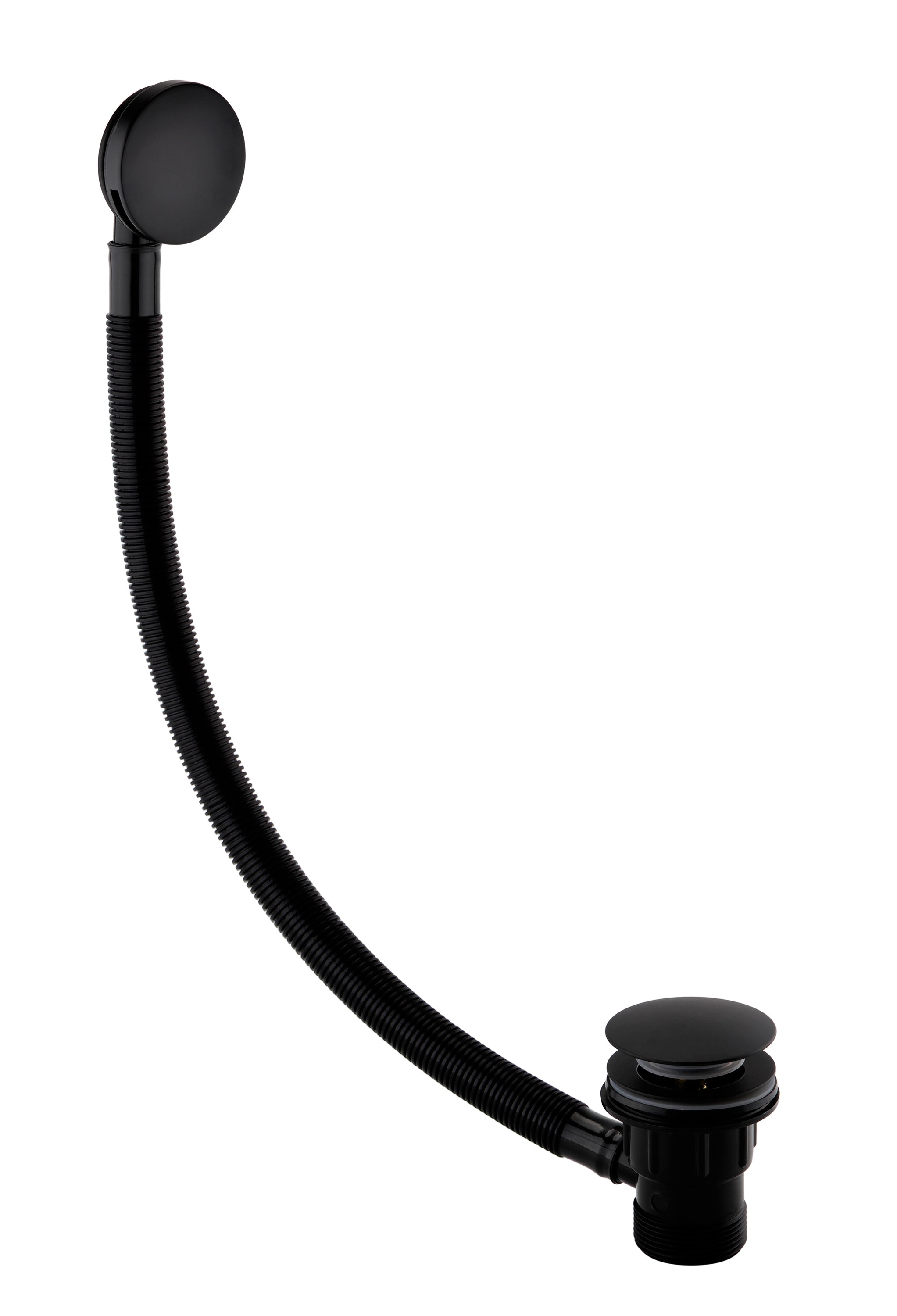 Bristan Round Clicker Bath Waste Black with Overflow W BATH03 BLK