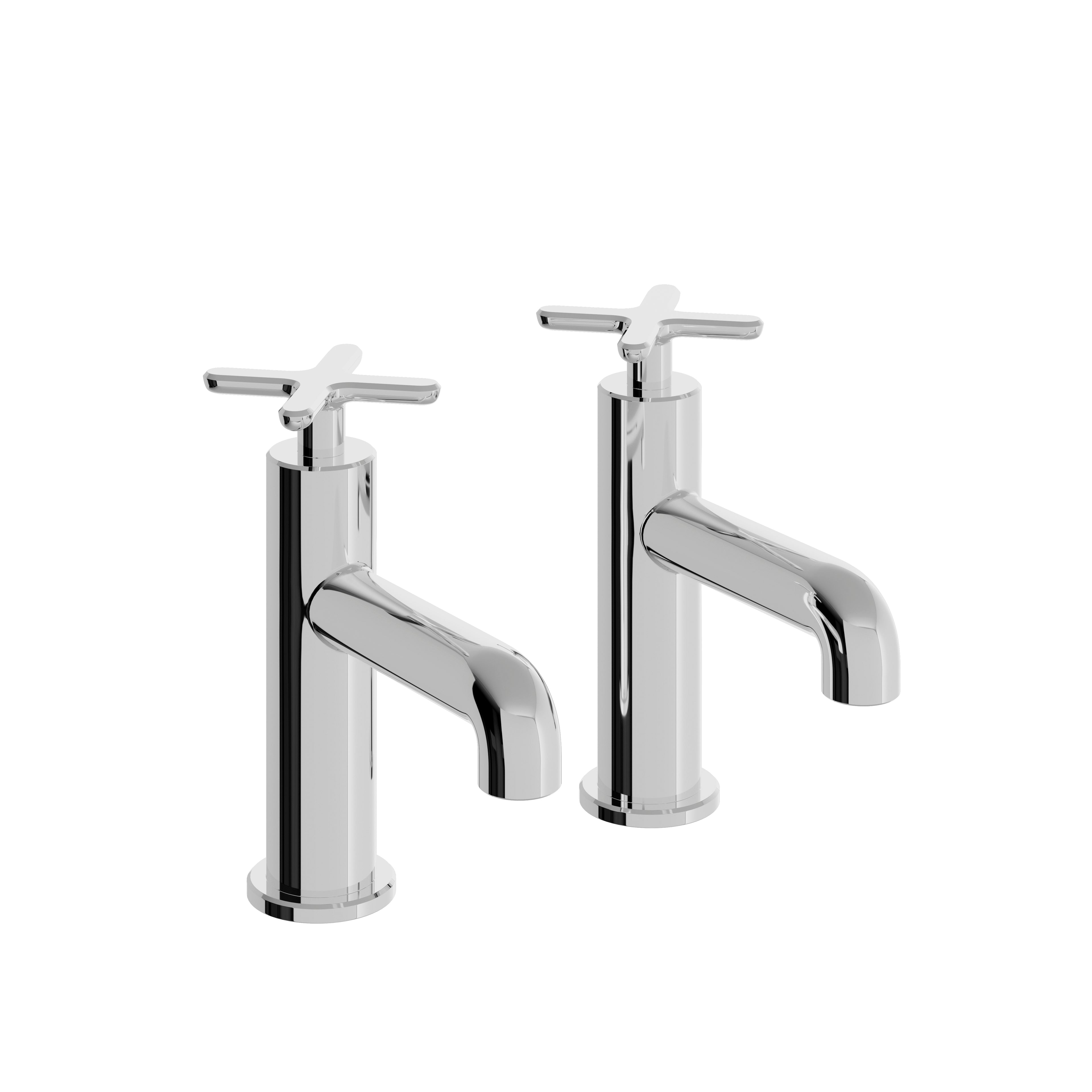 Heritage Salcombe Basin Pillar Taps Chrome