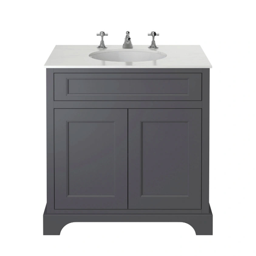 Heritage Wilton Vanity Unit 600mm Freestanding - Graphite