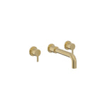 Heritage Dartmouth 3Taphole Wall Mounted Basin Mixer Brushed Brass