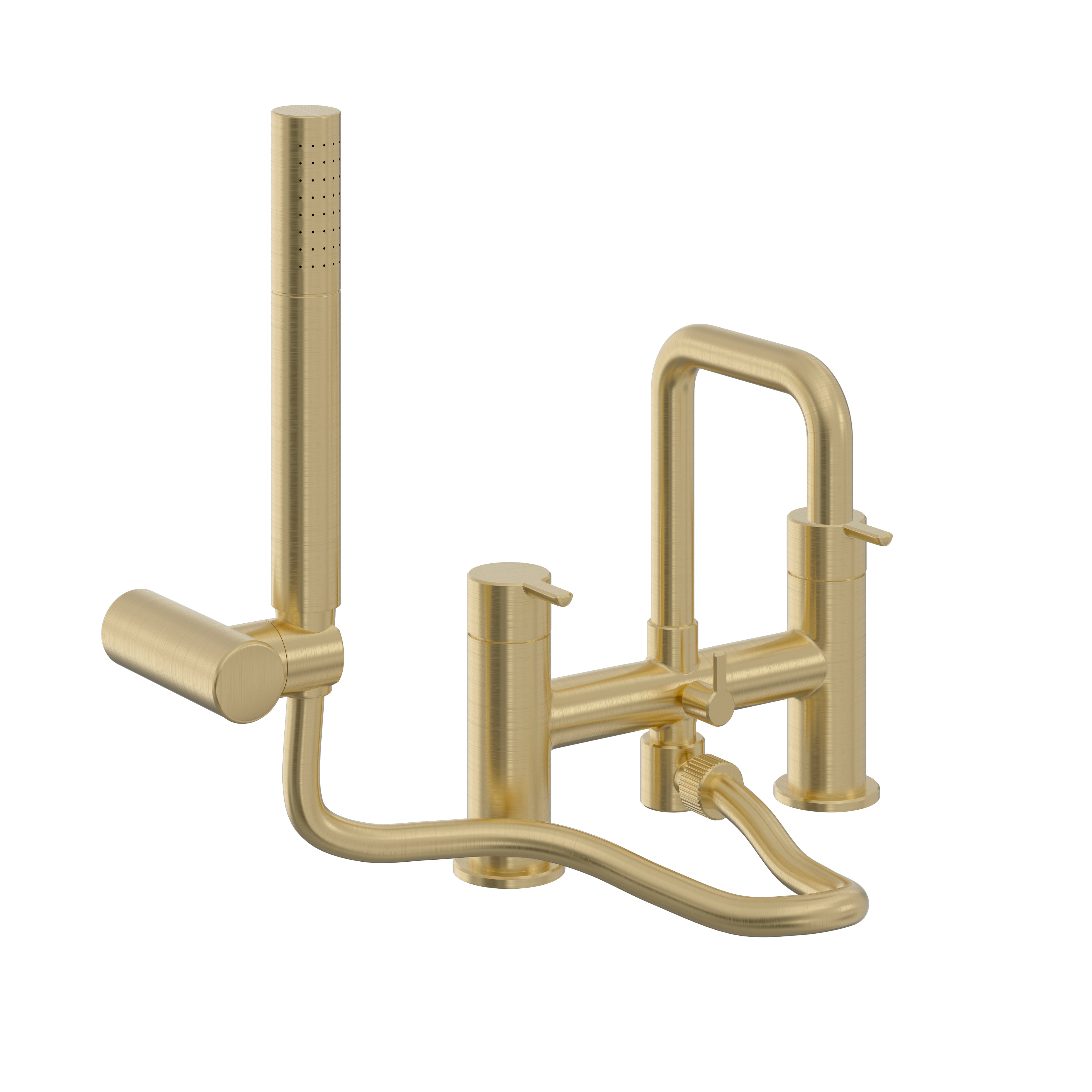 Heritage Dartmouth Bath Shower Mixer Brushed Brass