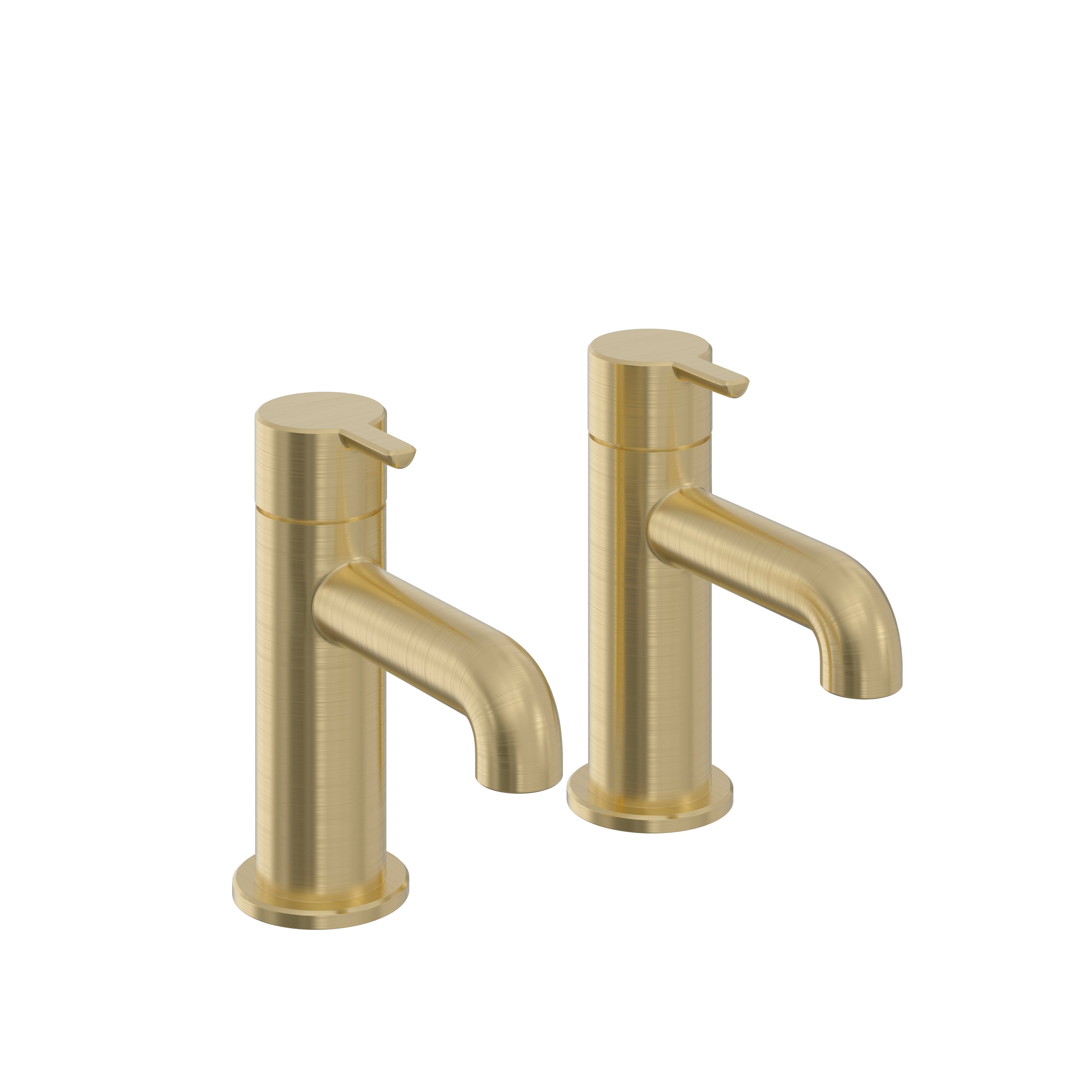 Heritage Dartmouth Bath Pillar Taps Brushed Brass