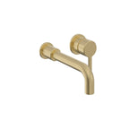 Heritage Dartmouth 2 Taphole Wall Mounted Basin Mixer Tap Brushed Brass