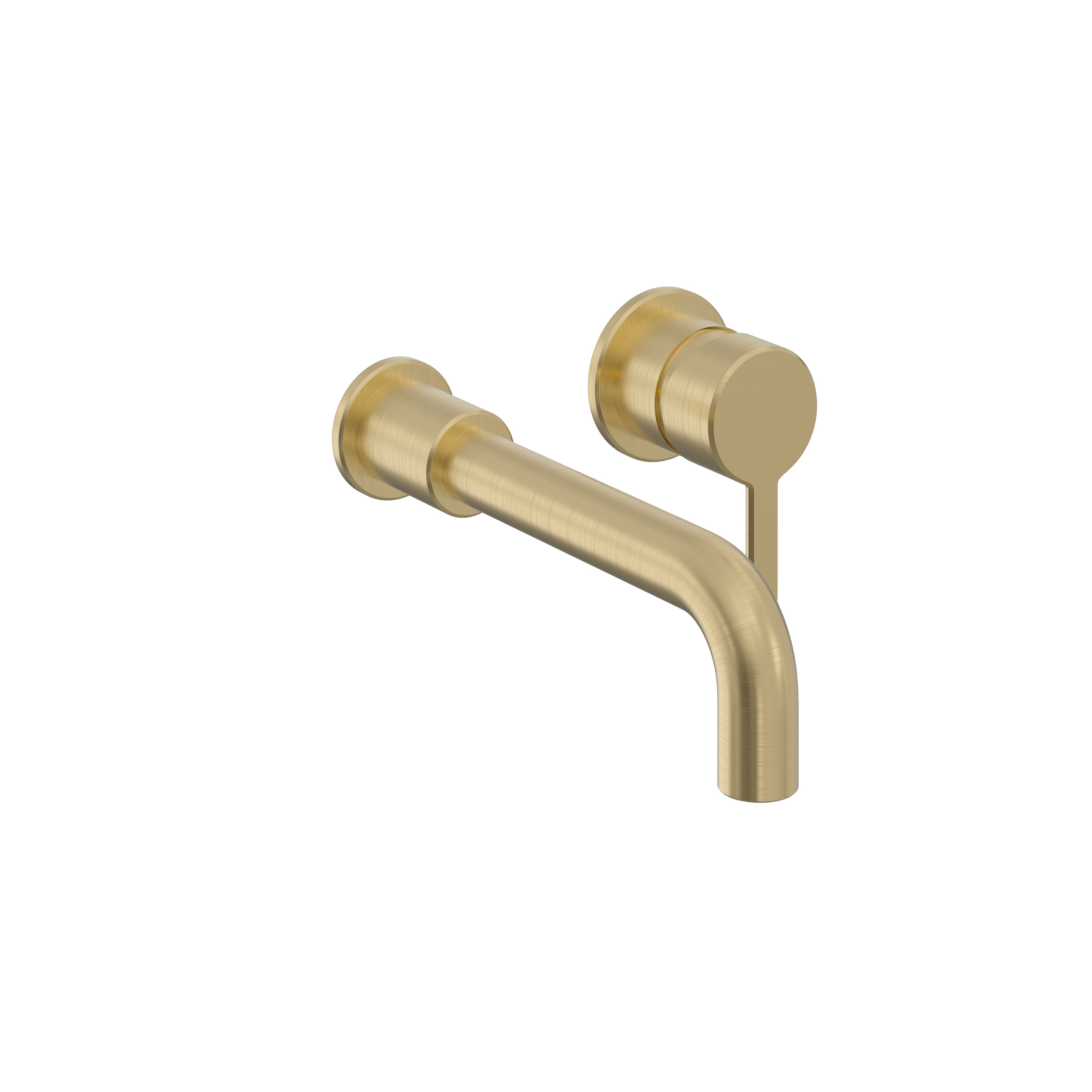 Heritage Dartmouth 2 Taphole Wall Mounted Basin Mixer Tap Brushed Brass