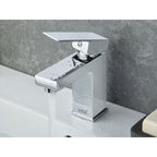 Bristan Qubo Basin Mixer Tap with Clicker Waste Chrome QB BAS C