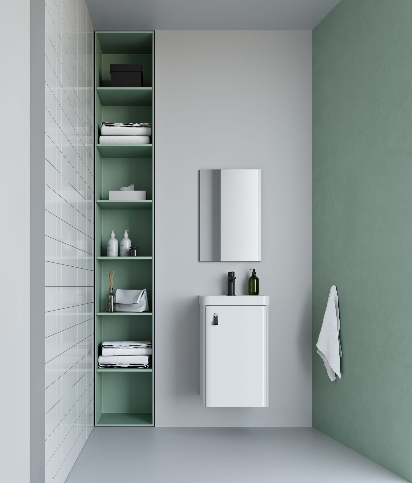 Roca Costa Vanity Unit 1 Door 410mm Gloss White