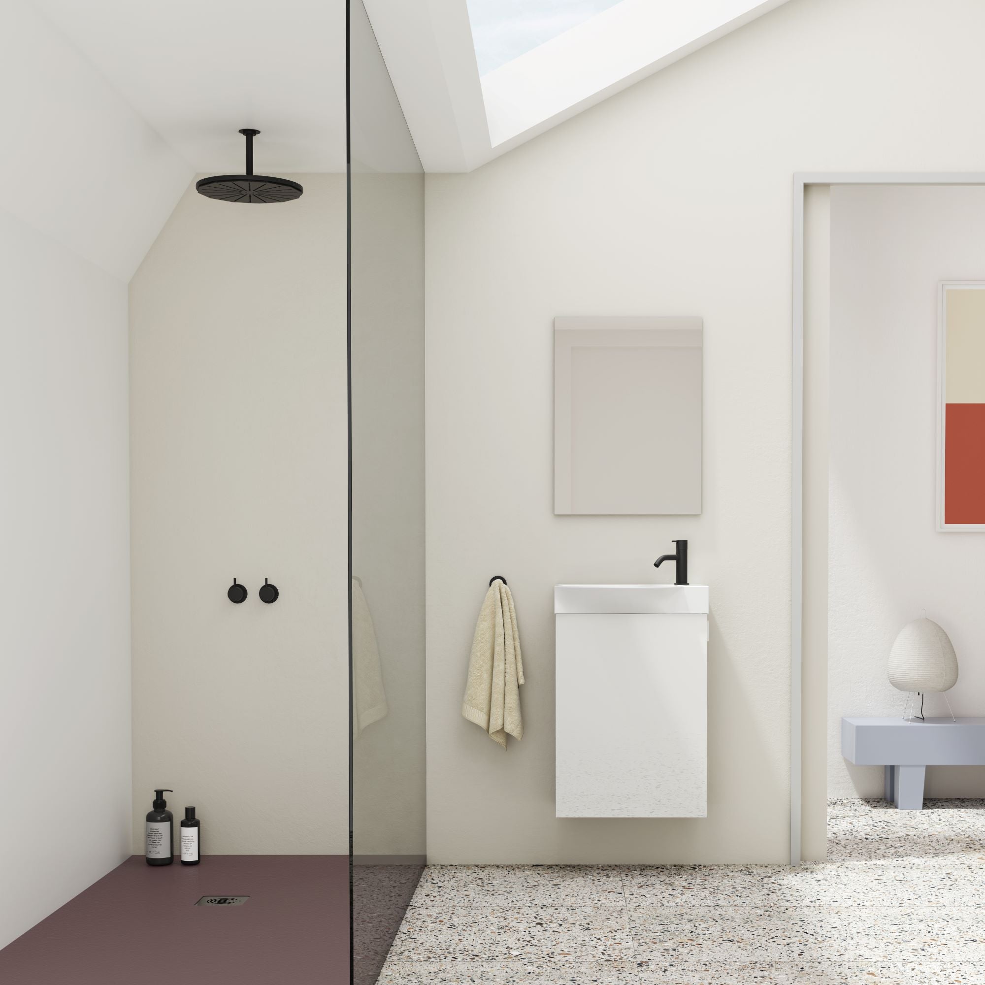 Roca Bosco Unik 1 Door Vanity Unit 450mm Gloss White