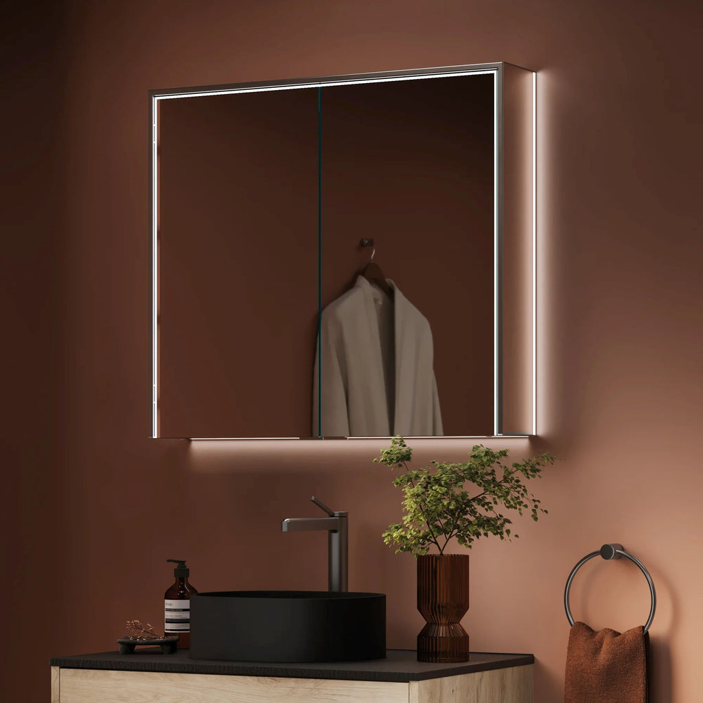 hib. Odelle Coloris 80cm Cabinet with Aluminium Trim 70200
