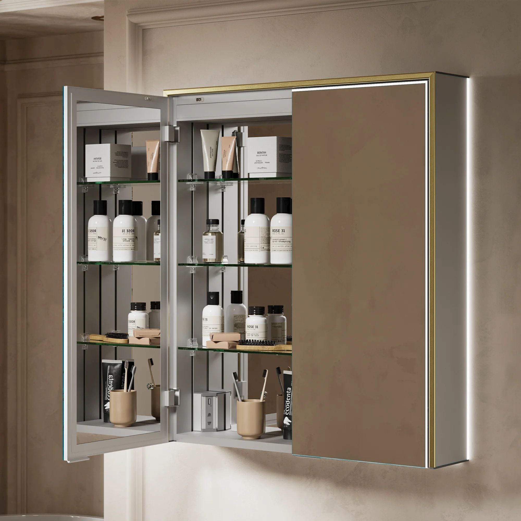 hib. Odelle Coloris 80cm Cabinet with Aluminium Trim 70200