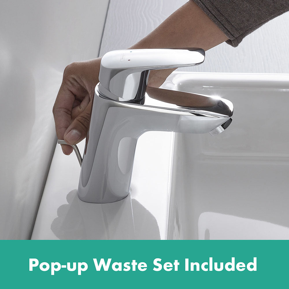 Hansgrohe Logis Single Lever Basin Mixer 70 With Pop-Up Waste Set Chrome