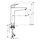 Hansgrohe Logis Single Lever Basin Mixer 190 Without Waste Set Chrome