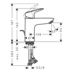 Hansgrohe Logis Single Lever Basin Mixer 100 With Pop-Up Waste Set Chrome