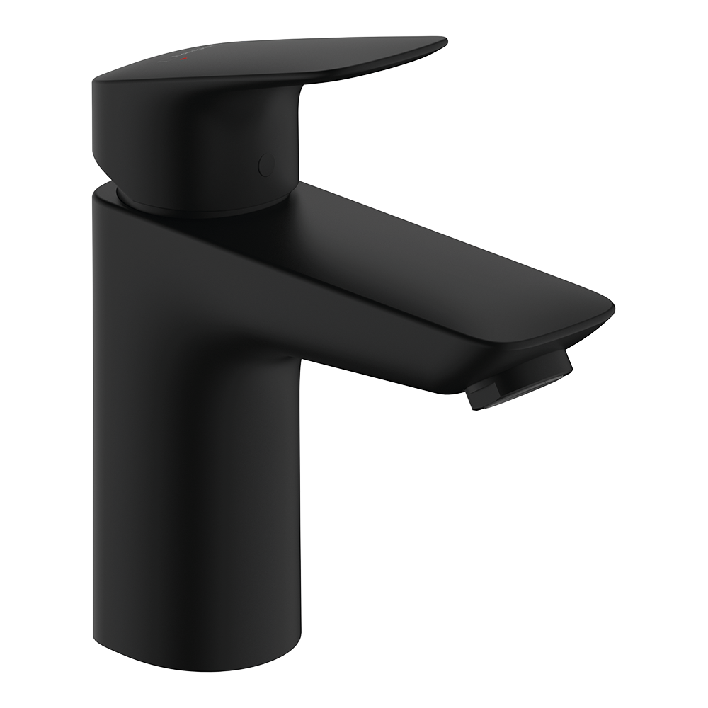Hansgrohe Logis Single Lever Basin Mixer 100 With Push-Open Waste Set Matt Black