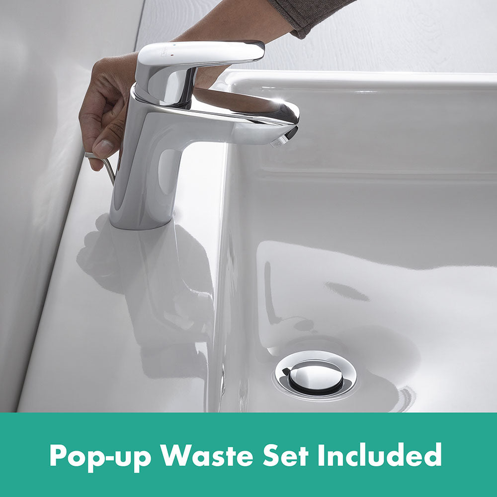 Hansgrohe Logis Single Lever Basin Mixer 70 With Metal Pop-Up Waste Set Chrome